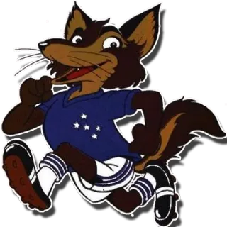 ⚽ maskot, kartun, serigala, sepak bola Amerika, sepak bola, olahraga telegram sticker