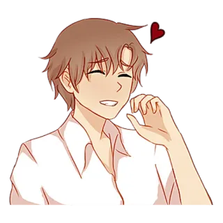 😊 cartone animato, anime, personaggio, sorriso, felice telegram sticker