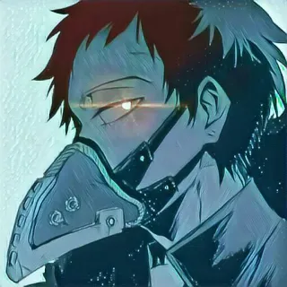 👍 anime, character, mask, portrait, manga, hero, villain telegram sticker