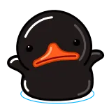 🤷‍♂️ утка, мультфильм, животное, наклейка telegram sticker