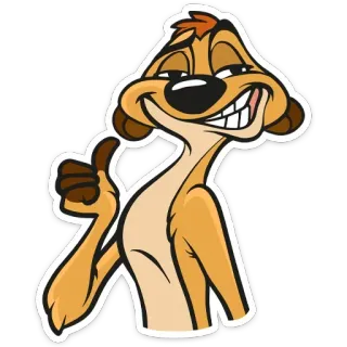 👍 Timon The Lion King timon, lion king, meerkat, thumbs up, cartoon, disney telegram sticker