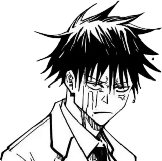 😑 Kento Nanami Jujutsu Kaisen Кенто Нанами, Магическая битва, Аниме, Манга, Персонаж, Черно-белое telegram sticker