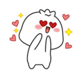 😍 amor, lindo, dibujos animados, corazón, brillo, feliz, ojos whatsapp sticker