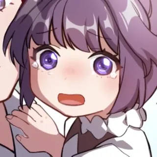 😭 Anime, Dessin animé, Personnage, Fille, Mignon, Art, Autocollant whatsapp sticker