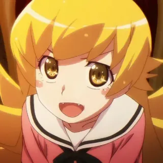 🎭 Shinobu Oshino Monogatari Anime, Postać, Wampir, Kawaii, Shinobu Oshino telegram sticker