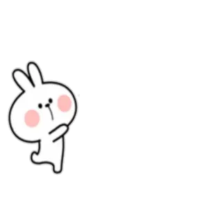 😕 coelho, fofo, desenho animado, coelho telegram sticker