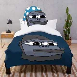 🛌 pepe, meme, roupa de cama, sono, rã, meme da internet, desenho animado telegram sticker
