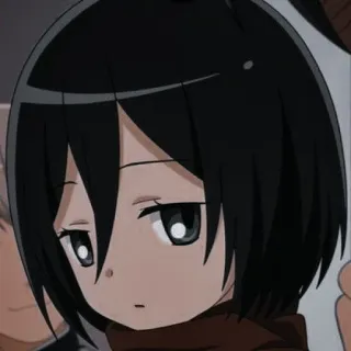 🧣 Mikasa Ackerman Attack on Titan 动漫, 漫画, Q版, 三笠, 进击的巨人 telegram sticker
