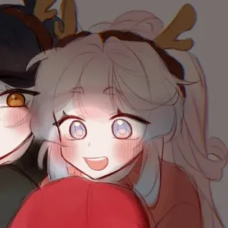 🌙 Anime, Cartoni animati, Carino, Coppia, Natale, Vacanze telegram sticker