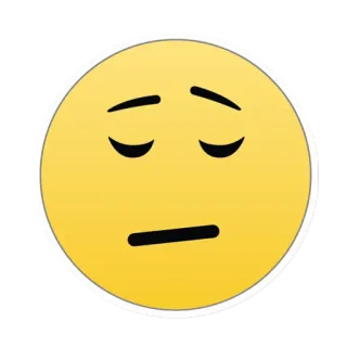 😐 Emoji, Triste, Infeliz, Sentimiento, Expresión telegram sticker