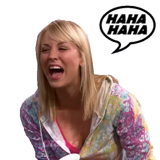 😂 Penny The Big Bang Theory HAHA HAHA Commedia, Ridere, Haha, Penny, The Big Bang Theory, Kaley Cuoco telegram sticker