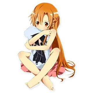 😳 Asuna Yuuki Sword Art Online 애니메이션, 만화, 소녀, 캐릭터, 귀여운 telegram sticker
