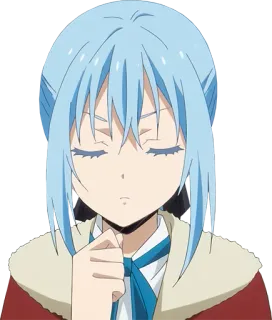 😕 Rimuru Tempest That Time I Got Reincarnated as a Slime anime, Rimuru Tempest, That Time I Got Reincarnated as a Slime, chibi, cute telegram sticker