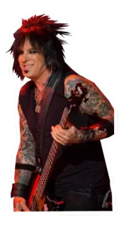 🎸 Nikki Sixx Nikki Sixx, Musicien, Bassiste, Mötley Crüe, Rock, Tatouage, Musique telegram sticker