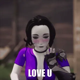 😘 LOVE U 愛, キス, バレンタイン, 女の子, ゲーム telegram sticker