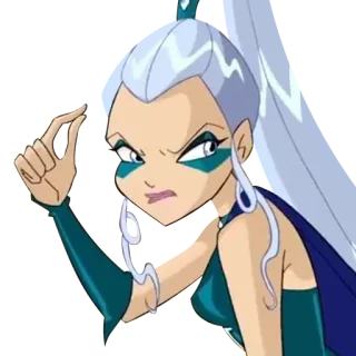 👌 Icy Winx Club lodowaty, Winx, wiedźma, kreskówka, złoczyńca telegram sticker