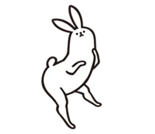 🐇 lapin, lapin, impoli, offensant, geste telegram sticker