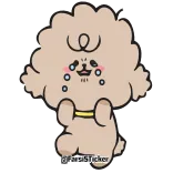 😭 chien, pleurs, triste, mignon, chiot, animal whatsapp sticker