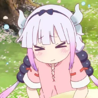 ☁️ Kanna Kamui Miss Kobayashi's Dragon Maid Anime, Drago, Kanna, Kawaii, Carino, Miss Kobayashi's Dragon Maid, Kanna Kamui telegram sticker