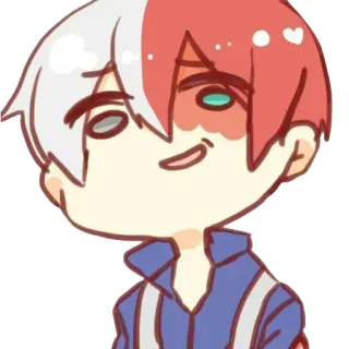🤨 Shoto Todoroki My Hero Academia Anime, My Hero Academia, Shoto Todoroki, Naklejka, Manga telegram sticker