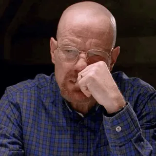 🌓 Walter White Breaking Bad sad, man, crying, walter white, breaking bad telegram sticker