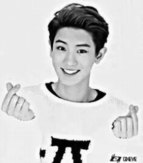 🥀 kpop, asiatique, homme, finger heart, sourire, idole telegram sticker