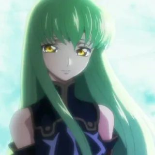 📎 C.C. Code Geass Anime, Personagem, Garota, cabelo verde, C.C., Code Geass telegram sticker