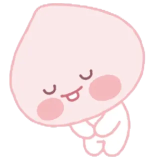 😀 스티커, 귀여운, 복숭아, 카와이, 만화, 캐릭터 telegram sticker