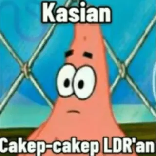 😀 Patrick Star Spongebob Squarepants Kasian
Cake-cake LDR'an patrick star, spongebob, kartun, meme, lucu, sedih telegram sticker