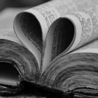 🥀 book, heart, love, paper, vintage, reading telegram sticker