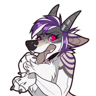 🤢 Furry, Lupo, Animale, Cartone animato, Personaggio, Antropomorfo, Adesivo telegram sticker