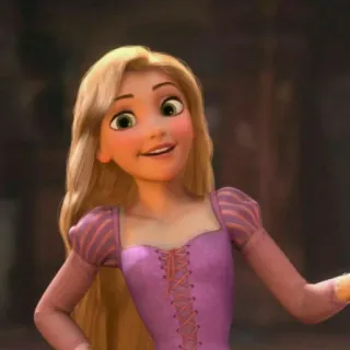 🌻 Rapunzel Tangled putri, Disney, rambut panjang, kartun, animasi telegram sticker