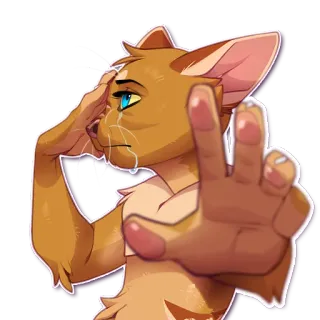 😢 Gato de dibujos animados, Felino, Símbolo de la paz, Pegatina animal, Gato, Dibujo animado telegram sticker
