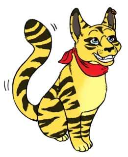 😁 Katze, Tier, Tiger, Haustier, Haustier, Bandana telegram sticker