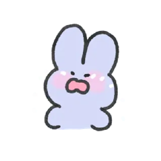 😭 królik, naklejka, słodkie, zwierzę, kreskówka telegram sticker