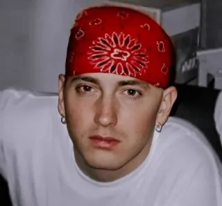 🖤 Eminem Eminem, Rapper, Musiker, Bandana, Porträt telegram sticker