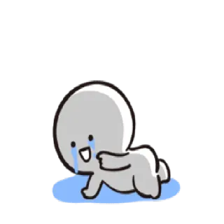 😭 crying, cartoon, sad, emotional, sticker, tears telegram sticker