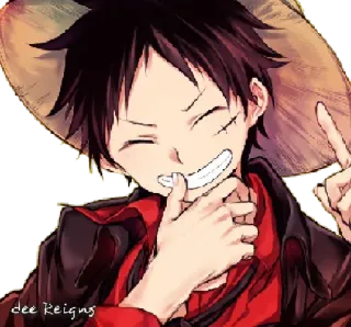 😆 Monkey D. Luffy One Piece อนิเมะ, วันพีซ, ลูฟี่, มังกี้ ดี ลูฟี่, การ์ตูน, โจรสลัด telegram sticker