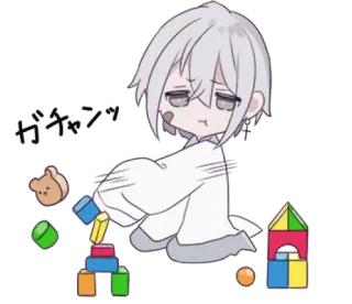 🍙 ガチャッ Anime, Manga, Kind, Bausteine, Cartoon telegram sticker