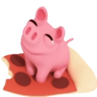🍕 돼지, 피자, 만화, 음식, 동물 whatsapp sticker