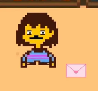 😲 Frisk Undertale Pixel art, Undertale, Frisk, Video game, Hati telegram sticker