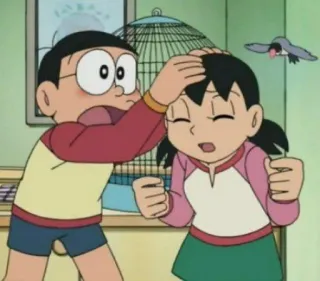 😱 Nobi Nobita Doraemon Anime, Cartoon, Kind, Freund, Fröhlich whatsapp sticker