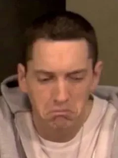 🚀 Eminem rapper, music, singer, sad, serious telegram sticker