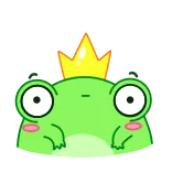 🤔 лягушка, корона, животное, мультик, милый telegram sticker
