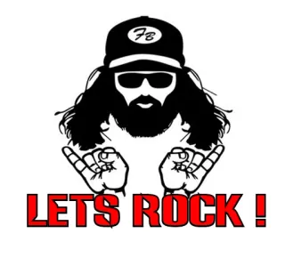 🤘 LETS ROCK ! Rock, Musique, Geste de la main, Cool, Lunettes de soleil telegram sticker