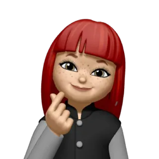 🫰 donna, cuore con le dita, amore, ragazza, emoji telegram sticker