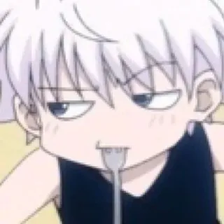 😏 Killua Zoldyck Hunter x Hunter Anime, Manga, Killua, Killua Zoldyck, Hunter x Hunter, Cartoon telegram sticker