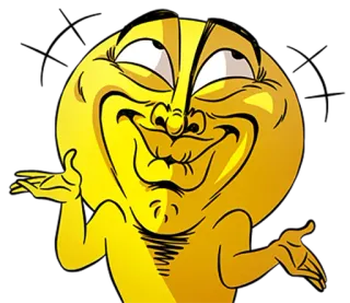 👐 Meme, Internet, Biểu cảm, Vàng, Buồn cười, Phản ứng, Đắc ý telegram sticker