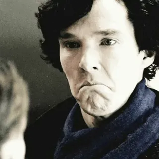 💎 Sherlock Holmes sherlock, sherlock holmes, benedict cumberbatch, detective, expression, face telegram sticker
