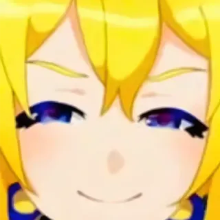 😏 аниме, манга, мультфильм, персонаж, лицо, улыбка, милый telegram sticker